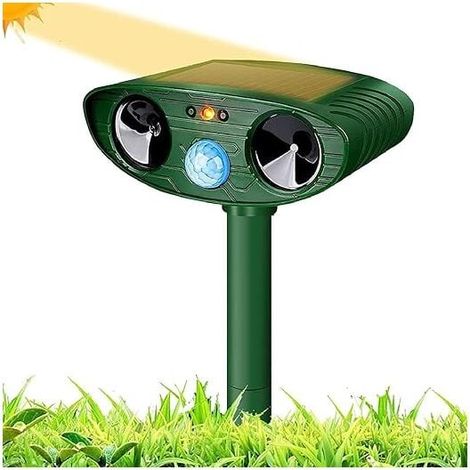 Ultrasonic Cat Repellent, Solar Cat Repellent, Ultrasonic Rodent Repellent with Motion Detector, Waterproof Outdoor Cat Repellent for Cats, Dogs, Mice, Raccoons, Garden Animals MUMU (1/4)