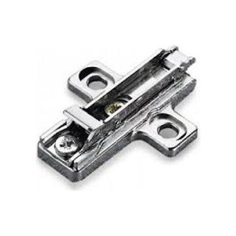 Base basetta per cerniera salice serie 200 con regolazioni e/o clip dimensione disponibile: h3 con clip doppia regolazione