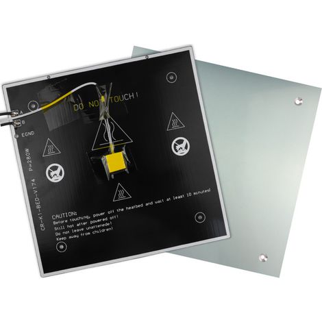 Plateau d'impression pour imprimante 3D, plateau chauffant en aluminium, compatible avec CREALITY K1/K1C, câble préinstallé facile à remplacer - 235235 mm (sans base magnétique) (1/5)