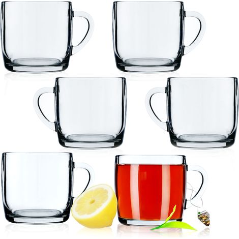 KADAX Juego de 6 vasos de café y té de 310 ml con asa (1/5)