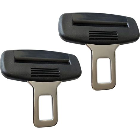 Avertissement anti-ceinture, sirène de ceinture, languette de ceinture pour boucle métallique, poignée en plastique, noir (lot de 2) (1/4)
