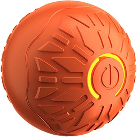 Jouet interactif pour chat : Balle électrique roulante pour amuser votre animal de compagnie (Orange) (1/4)