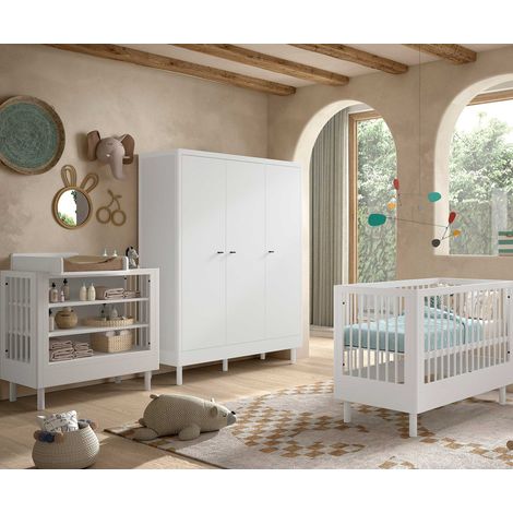 Chambre bébé Forrest: lit bébé 60x120cm, table à langer, armoire (1/5)