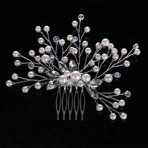Perles décoratives épingles à cheveux en forme de peigne, alliage vintage, bâtons à chignon chinois, accessoire coiffure pour fille cosplay, épingle à chignon. (1/4)