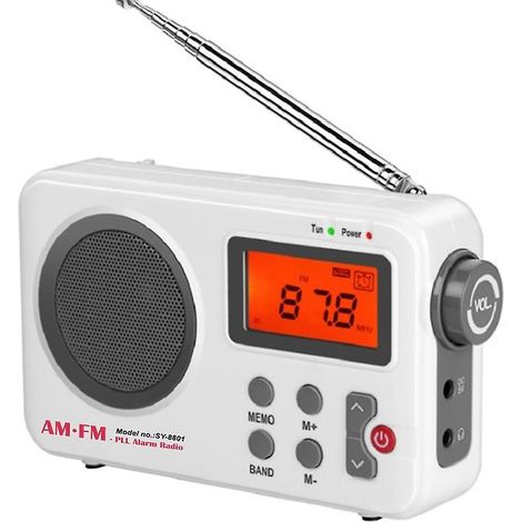 Récepteur radio numérique portable avec haut-parleur et écran LCD pour la maison et l'extérieur (1/5)