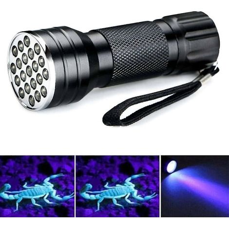 Lampe torche LED UV à lumière noire - Lampe UV avec 21 LED (1/5)