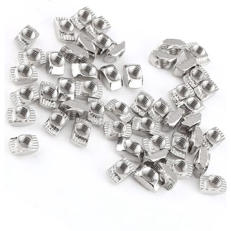 Écrou à tête marteau à rainure en T, fixation en acier au carbone nickelé pour profilé en aluminium (EU20 M4106) (1/5)