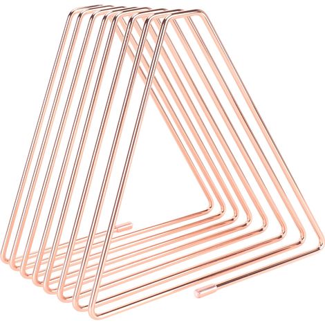 Lot en 2 étagères triangulaires rétractables en métal électroplastique or rose, espacement 2.5-6.6cm, pour livres de bureau familial ou dortoir (1/5)