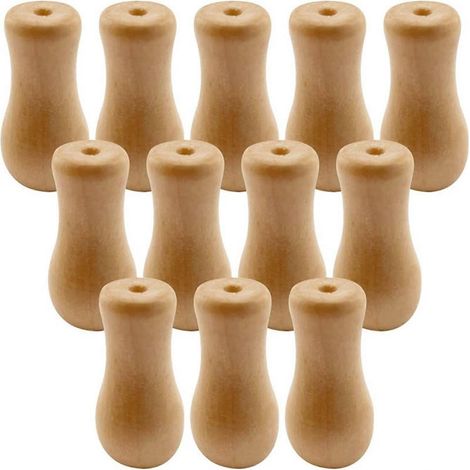 Pendentifs en bois, tirettes en cordon de bois pour stores vénitiens, pompons en cordon de bois, pendentifs pour stores romains et stores en aluminium (1/5)