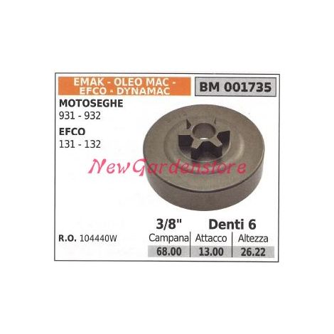 Piñón campana embrague motosierra OLEOMAC EFCO 936 940 325' dientes 7 50060033 (1/2)