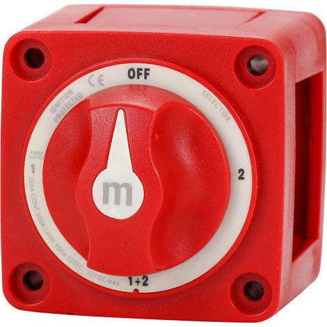 1 Pièce Sélecteur de batterie,interrupteur de déconnexion de batterie marine 300A,sélecteur de batterie robuste à 4 positions pour bateau de camping-car (1/4)