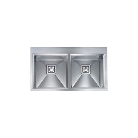 CM 012825XCSSP Glamour Mix Lavello ad incasso 2 vasche Acciaio inox satinato (88x50x19 cm) colore Acciaio (1/5)