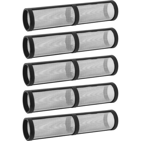 Paquete de 5 filtros de pulverización de malla 60 246384 compatibles con el pulverizador de aire G-raco 390 395 490 495 595, filtro de pulverización de pintura antiobstrucción, color negro (1/5)