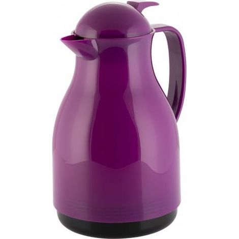 Termo Axentia para conferencias, 1 l, inserto de vidrio, carcasa de plástico, morado brillante, lila, morado