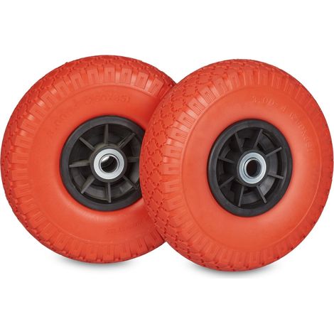 Set of 2 pu hand truck tyres 300 4
