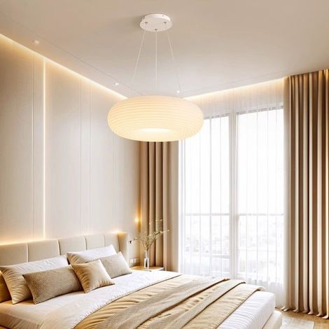 20CM Lampe Suspendue Citrouille – Style Crémeux – Lustre Doux pour Chambre Enfant – Éclairage Chaleureux pour Salle à Manger – LED-Lumière blanche