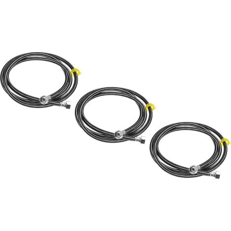 Raccord de tuyau d'alimentation robinet 3 pièces Sourcing Map, G1/2 femelle x 200 cm long, en eau