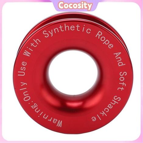 Cocosity anneau de récupération d'arrachement de treuil Cocosity Anneau de récupération de treuil Red Winch moto poulie Rouge (1/5)