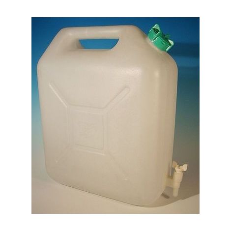 Eda-Plastiques Kanister Extra-Stark Weiß 5 Liter mit Wasserhahn