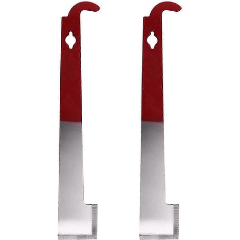 Lot de 2 outils apicoles en acier inoxydable : crochet en J, lève-cadres et grattoir. (1/5)
