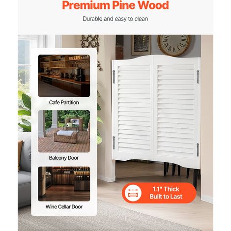 Porte Battante Double - 805x28x900 mm Porte Saloon en Bois de Pin (1/5)