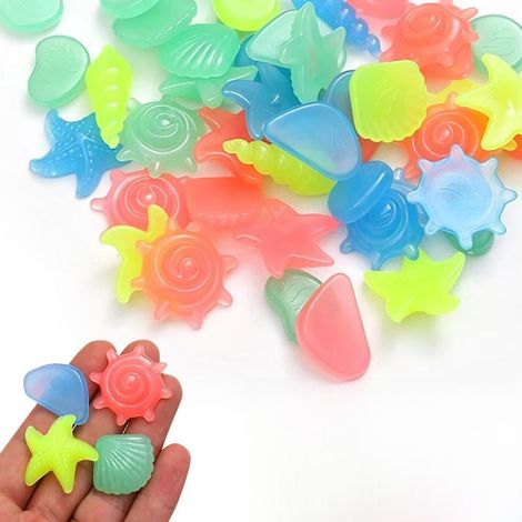 40 Pcs 100g Mixed Glow Gemstones Diving Toys for Kids for Pool Games, Treasure Hunt (1/5)