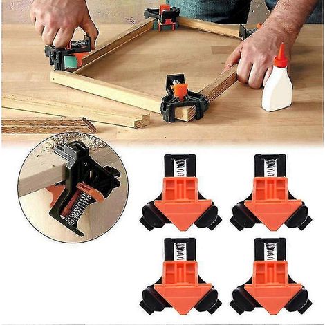 Lot de 4 pinces d'angle réglables à 90 degrés