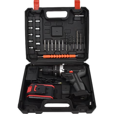 Perceuse polyvalente niveau industriel : Sans fil rechargeable à deux vitesses, kit visseuse lithium-ion pour maison et travail (1/5)