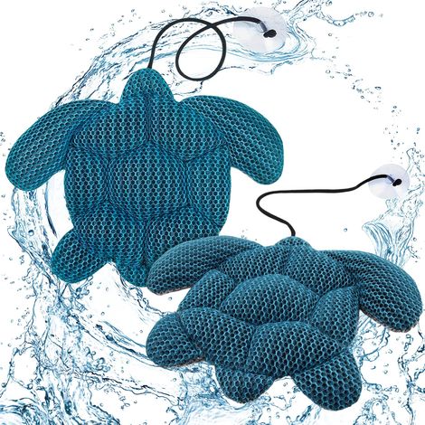 Absorbeur D'écume, Absorbeur D'huile de Piscine Réutilisables, Absorbeurs de Piscine Éponge Flottante, pour Absorbant Mousse et Graisse pour Spa Piscine Baignoire(2, Tortue Marine) (1/5)