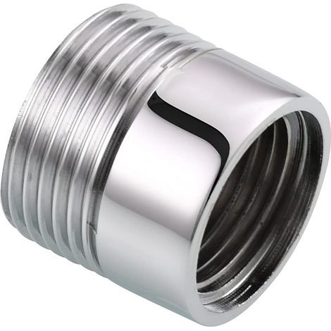 Raccord de tuyau d'arrosage en laiton - Adaptateur filetage 1/2" IG vers 3/4" AG - Pour tuyau de jardin et de machine à laver - Chromé - SBA042 (1/5)