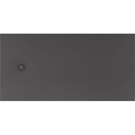 Receveur de douche extra plat en Stonex® Terran-N + Grille Twist - 1800x800mm - Onyx (1/2)