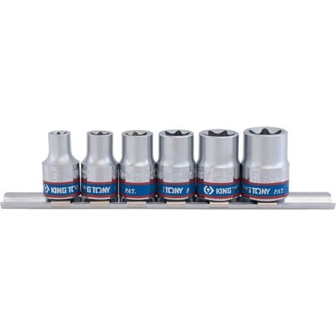 KING TONY - douille Torx 3/8" 6 pièces - 150 mm (1/4)