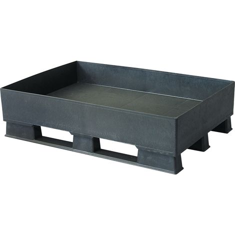 BRB Auffangwanne für wassergefährdende Stoffe/Gefahrgut, Kunststoff, 120 Liter Auffangvolumen, LxBxH 1200 x 800 x 315 mm (1/2)