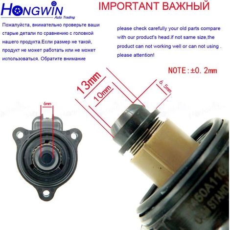 Applicable à la vanne de régulation d'air de ralenti Mitsubishi 1450A116 (1/4)