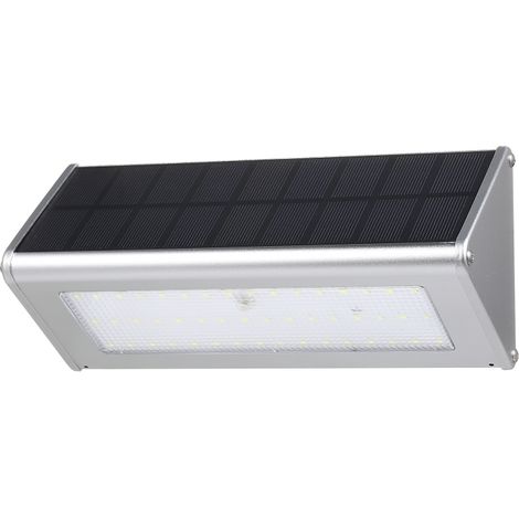 Applique murale solaire radar, 48 LED 1100 lumens, étanche, boîtier aluminium pour jardin, terrasse, garage (1/5)