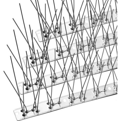 Pic Anti-oiseaux - Acier Inoxydable 304 - Pour Appuis De Fenêtre Toit Gouttière Balcon - 4 Pièces (1/5)