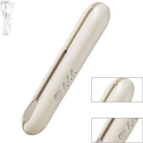 Plancha Para El Pelo - 2 En 1 Alisado Y Rizado - Tecnología De Iones Negativos - Panel Cerámico Con Proteína Vegetal - Batería Recargable - 30 Minutos Autonomía - 3 Niveles De Temperatura - 1 Unidad (1/5)