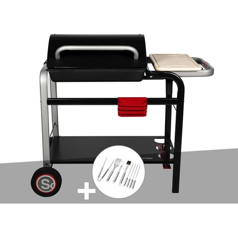 Barbecue à charbon Vulcano 2600 + Malette 8 ustensiles - Somagic (1/5)