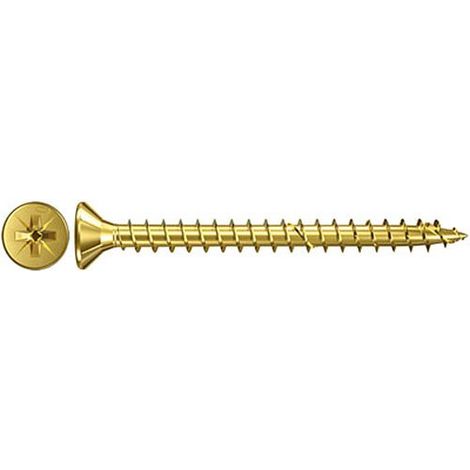 Boîte de 1000 Vis à tête fraisée VG PZ 3,5 x 16 mm galvanisée Jaune