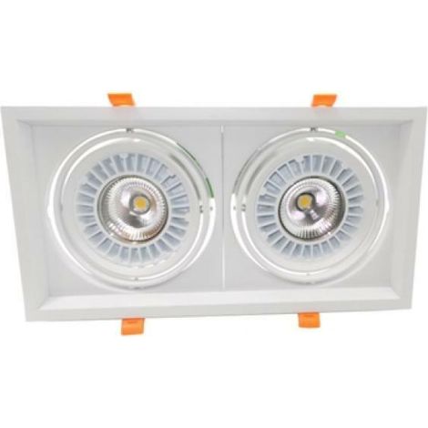 Faretto led da incasso 40w 2x20w faro led cob incasso i5 faro 3000k