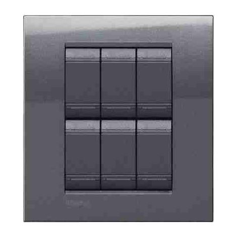 BTILNA4826AC Placca quadra Livinglight 3+3 moduli