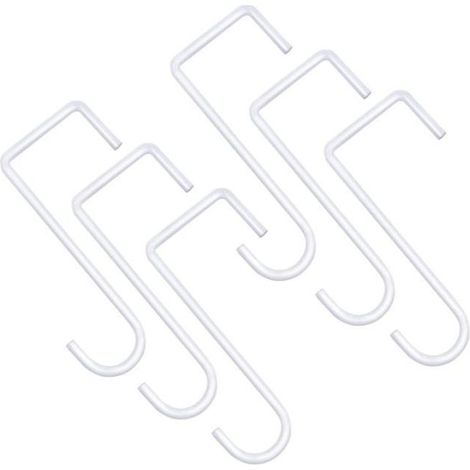Set of 6 Metal Hooks for Balcony Garden: Decorative Plant Holder, Hanging Planter Support, Bird Feeder and Wrought Iron Wall Shelf (1/4)