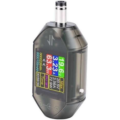 BUNTHAUS Testeur de Tension CC DT550, Alliage d'aluminium, Compteur de Puissance 600 W avec Détection Bidirectionnelle et écran Couleur Rotatif pour les Tests électriques