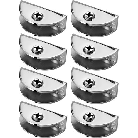 Supports d'étagère en verre en forme de pince à lunettes réglables de 8 à 12 mm, idéal pour les cloisons et les pinces de cuisine (1/5)