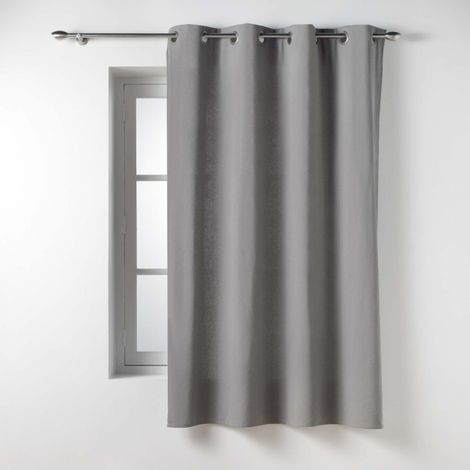 Rideau à Œillets "Twily" 135x180cm Gris (1/4)