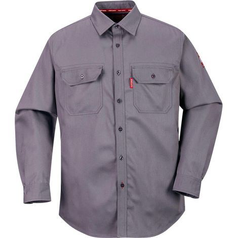 Camisa Bizflame 88/12 - Protección y Estilo en el Trabajo / Gris / M