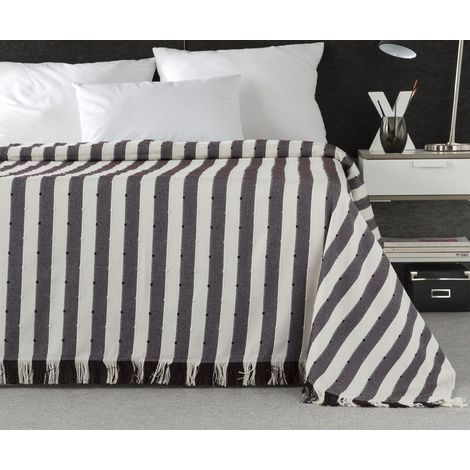 Couette de canapé Polyvalente, Couvre-lit, Couverture Foulard, Plaid pour lit, Housse de canapé, Pratique et Doux Confortable. Coton Polyester. 230 x 240 cm. Couleur Marron (1/3)
