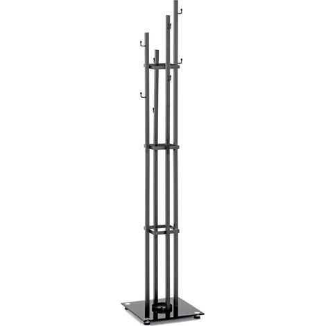 HAKU Möbel Appendiabiti antracite, nero, Metallo, vetro di sicurezza 8 mm - Dim. L 35 cm x A 183 cm x P 35 cm, Stile Moderno (1/4)