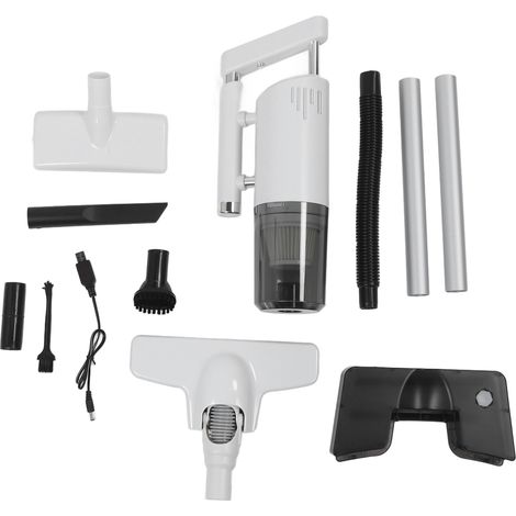 Aspirateur à main sans fil 60W 7.4V, utilisation humide et sèche, main Portable pour maison et voiture, blanc. (1/5)