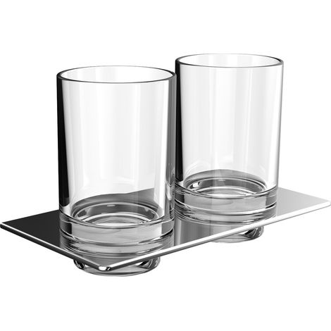emco art porte-verre double, y compris verres en cristal clair, (1/5)